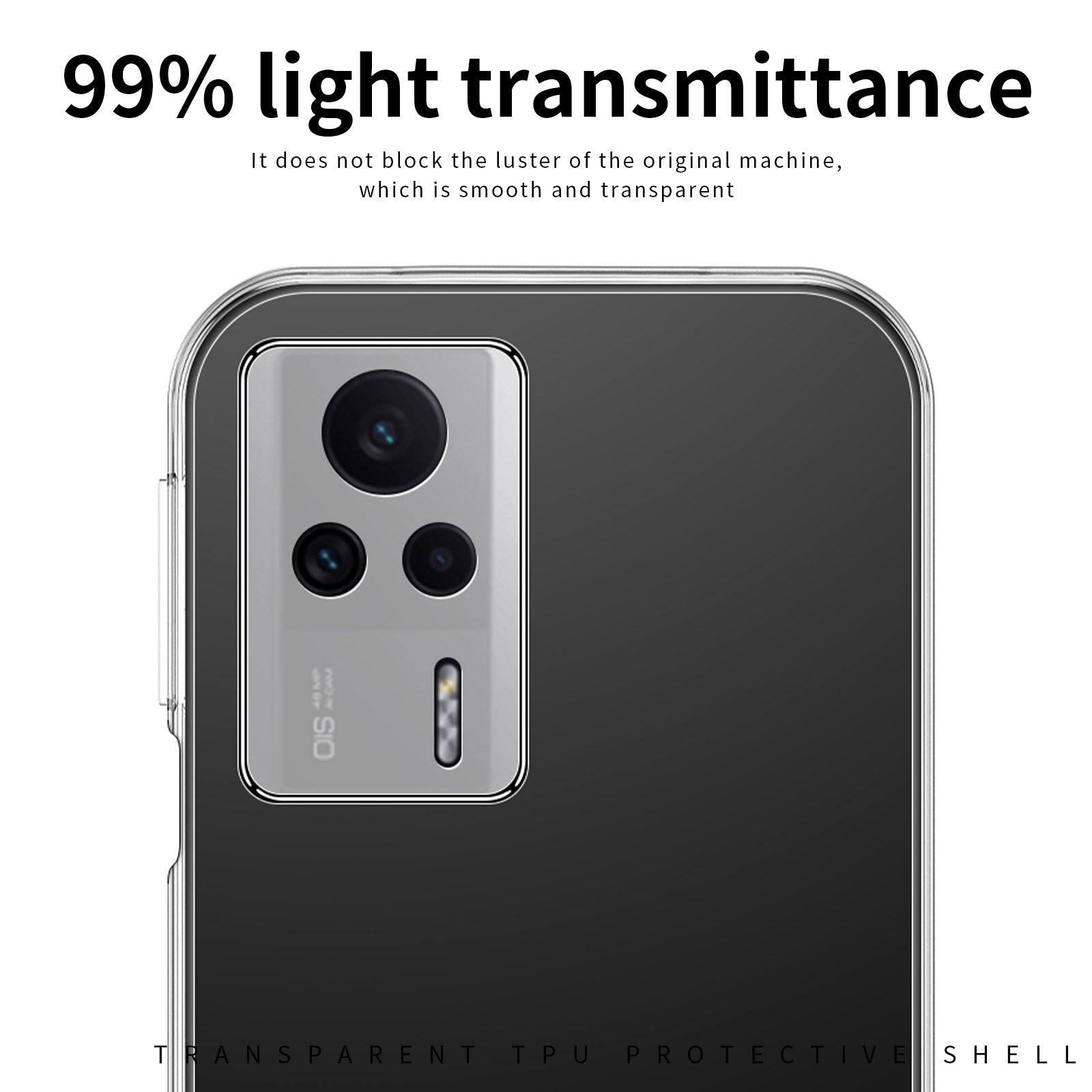 MOFI TPU Transparent Phone Case for Xiaomi Redmi K60E 5G Drop Proof Cellphone Back Protector Cover MOFI TPU Transparent Phone Case for Xiaomi Redmi K60E 5G Drop Proof Cellphone Back Protector Cover